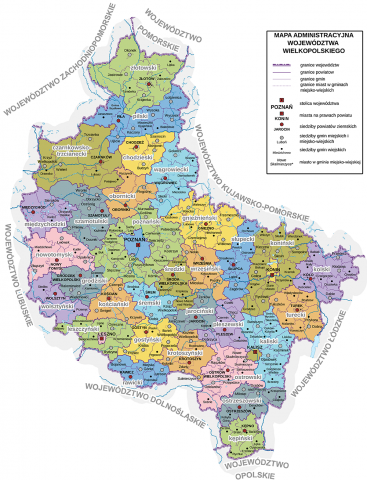mapa woj. wielkopolskiego