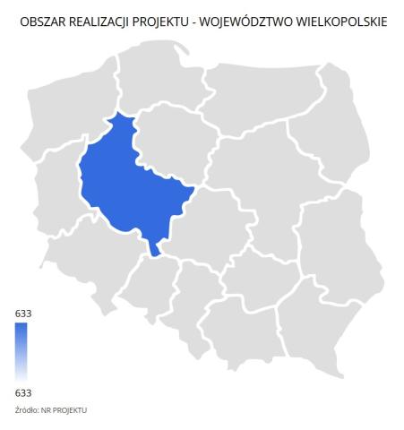 mapa zasięg projektu województwo wielkopolskie