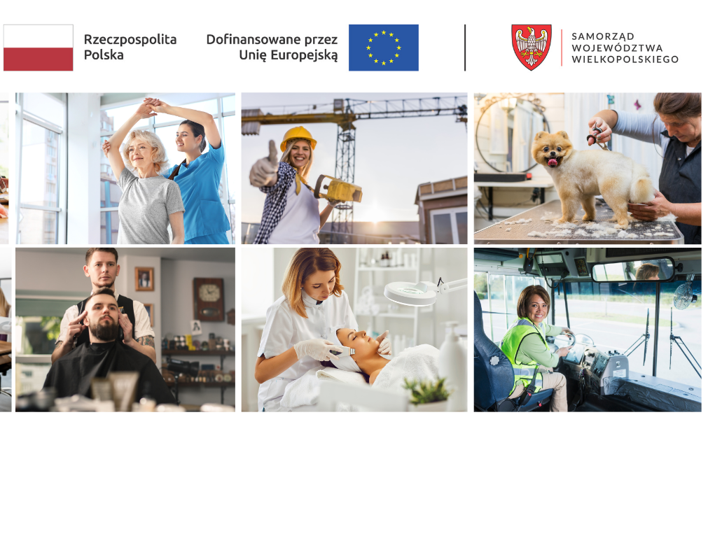plakat promocyjny projektu Od wykluczenia do zatrudnienia - II edycja w Wielkopolsce logo Fundusze Europejskie dla Wielkopolski logo Rzeczpospolita Polska logo Dofinansowane przez Unię Europejską logo Województwo Wielkopolskie